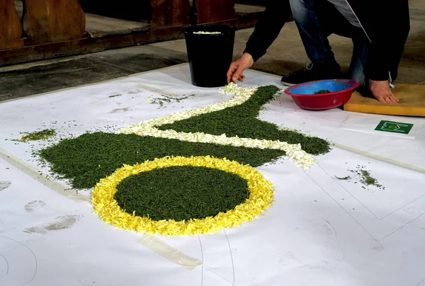 Vercelli 'deki Sant' Andrea Bazilikası 'nda İspat Festivali hazırlığı