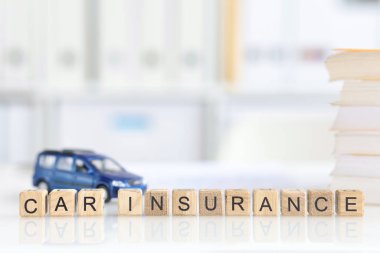 Car insurance protection and road safety closeup clipart