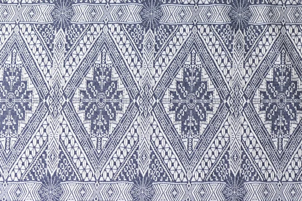 Indigo houtsnede naadloze etnische geometrische patroon closeup — Stockfoto