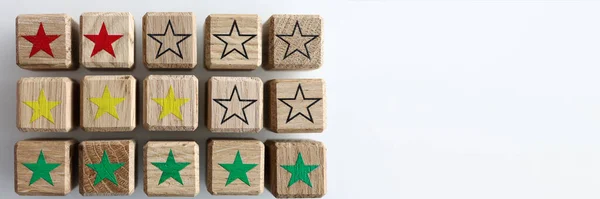 Quality Rating Customer Feedback Stars Recommendations Users Services Concept — 스톡 사진