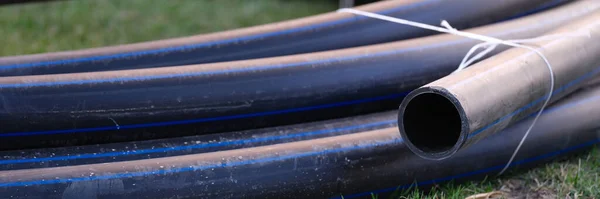 Plastic Pipes Underground Water Supply Sewerage Pvc Pipes Underground Water — Foto de Stock