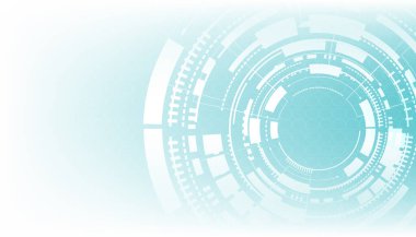 Mavi beyaz soyut teknoloji arka plan. Teknoloji tasarımı. Beyaz ve mavi daire arka plan..