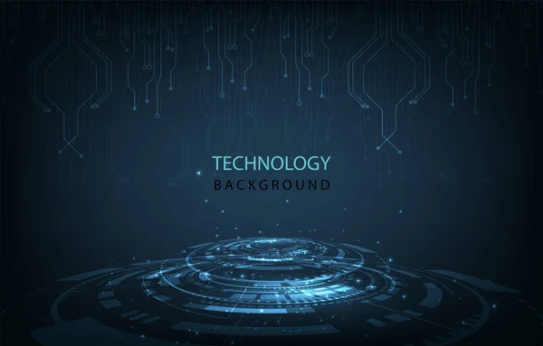 高科技传播创新背景 深蓝色背景的未来主义技术 — 图库矢量图片