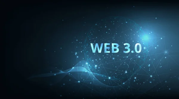 Koyu mavi teknoloji arkaplan tasarımı hakkında Web 30 metin. Yeni Teknoloji Güncelleme kavramı.