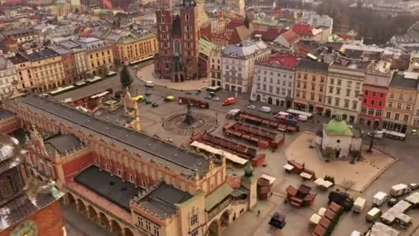 Main Market Square Kracow Poland — Vídeo de stock