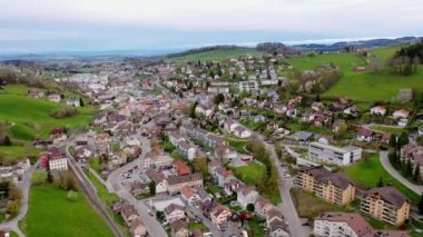 Herisau 'nun hava görüntüsü, İsviçre. 