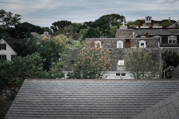 Nantucket şehir merkezinin manzara görüntüsü.