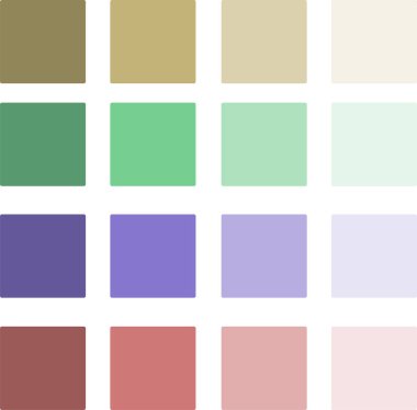 bir günlük planlayıcı için basit bir kare eleman kümesi