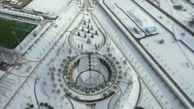 Krasnodar şehrinin kış parkı. Galitskogo Parkı