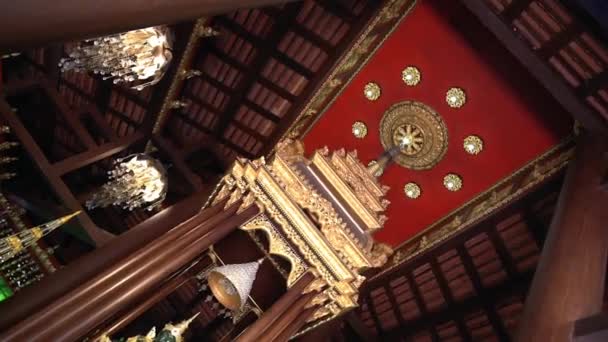 Wat Phra Kaew Tercer Templo Real Clase Común Chiang Rai — Vídeos de Stock