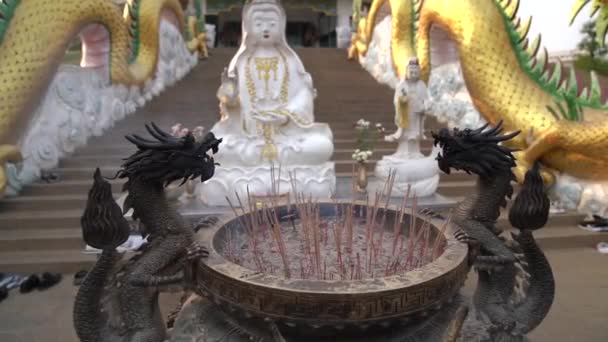 Wat Hyua Pla Kung Chiang Rai Temple Thailand — Stockvideo