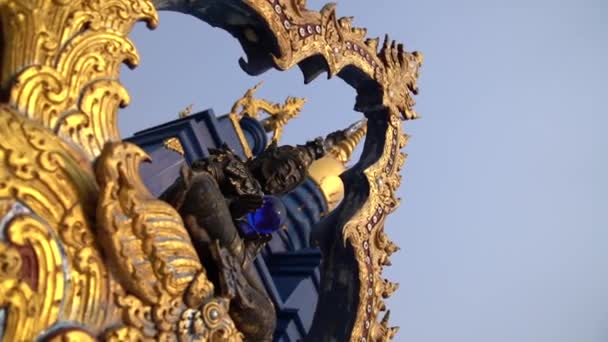 Suea Tapınağı Mavi Tapınak Chiang Rai Tayland — Stok video
