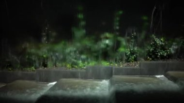 Galitskogo Park, Krasnodar 'da güzel bir gece çeşmesi