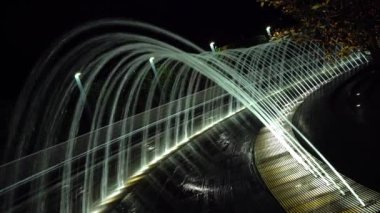 Galitskogo Park, Krasnodar 'da güzel bir gece çeşmesi