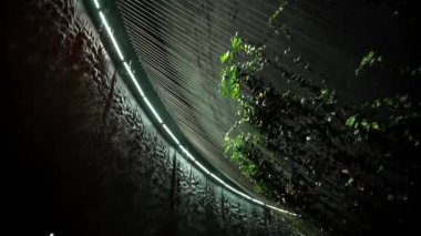 Krasnodar 'daki Galitskogo Parkı' ndan akan bir kase şeklinde gece çeşmesi.