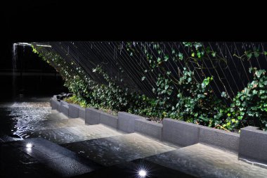 Galitskogo Park, Krasnodar 'da güzel bir gece çeşmesi