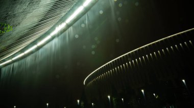 Galitskogo Park, Krasnodar 'da güzel bir gece çeşmesi