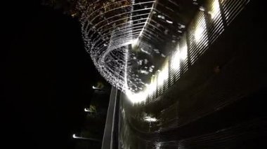 Galitskogo Park, Krasnodar 'da güzel bir gece çeşmesi