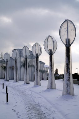 Krasnodar şehrinin kış parkı. Galitskogo Parkı