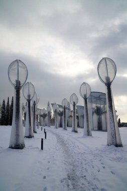 Krasnodar şehrinin kış parkı. Galitskogo Parkı
