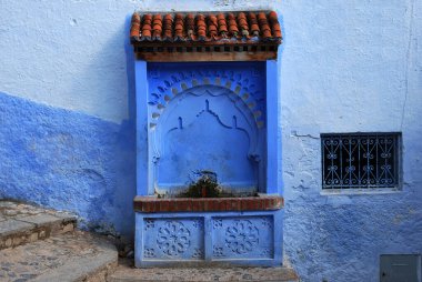 Kuzey Fas 'ın kuzeybatısındaki Şef Mavi Şehir.