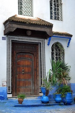 Kuzey Fas 'ın kuzeybatısındaki Şef Mavi Şehir.