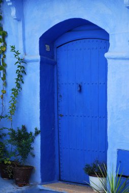 Kuzey Fas 'ın kuzeybatısındaki Şef Mavi Şehir.