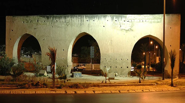 Staden Meknes Natten Marocko — Stockfoto