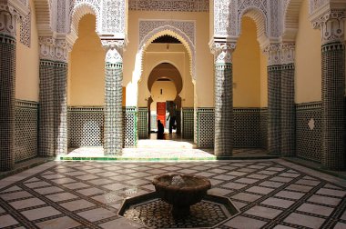 Doğu Fas 'taki Oujda' lı Merinid Madrasah. 
