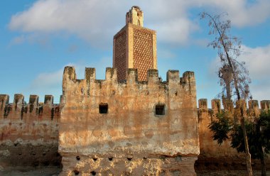 Fas 'ın Kasba Tadla şehrinden Kasbah.