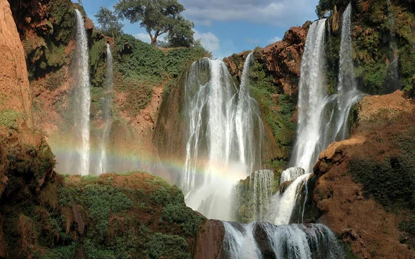 Wodospad Ouzoud Atlasie Maroka Obrazy Stockowe bez tantiem