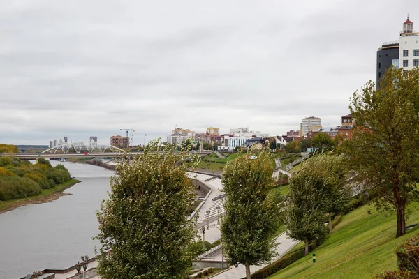 Schöner Granitdamm Des Flusses Tours Tyumen — Stockfoto