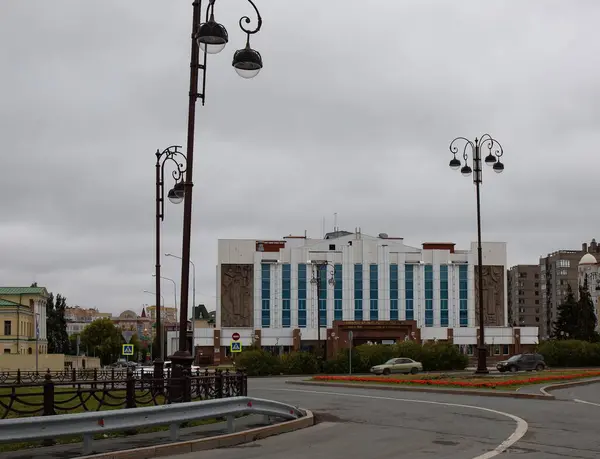 Bela Vista Edifícios Estradas Centro Tyumen — Fotografia de Stock