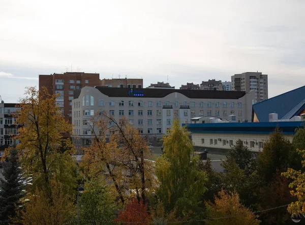 Bela Vista Cidade Partir Altura Tsvetnoy Boulevard Tyumen — Fotografia de Stock