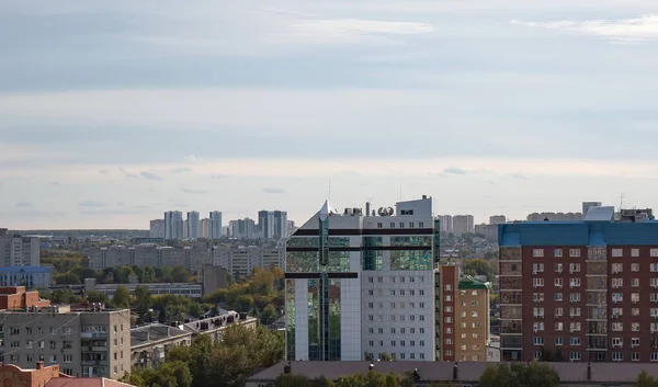 Prachtig Uitzicht Stad Vanaf Hoogte Van Tsvetnoy Boulevard Van Tyumen — Stockfoto