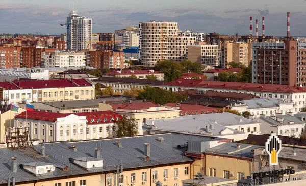 Vacker Utsikt Över Staden Från Höjden Tsvetnoy Boulevard Tyumen — Stockfoto