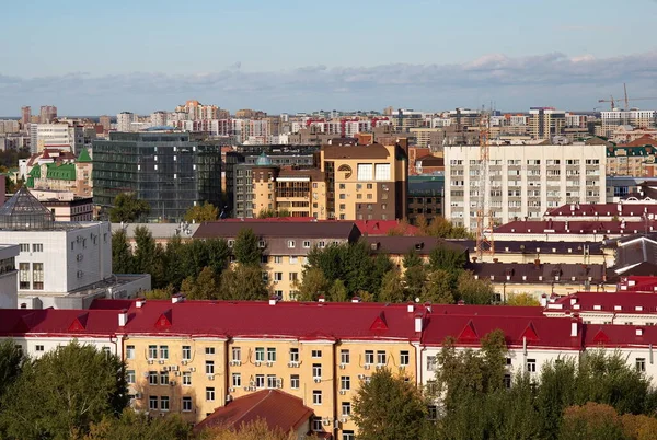 Hermosa Vista Ciudad Desde Altura Tsvetnoy Boulevard Tyumen —  Fotos de Stock