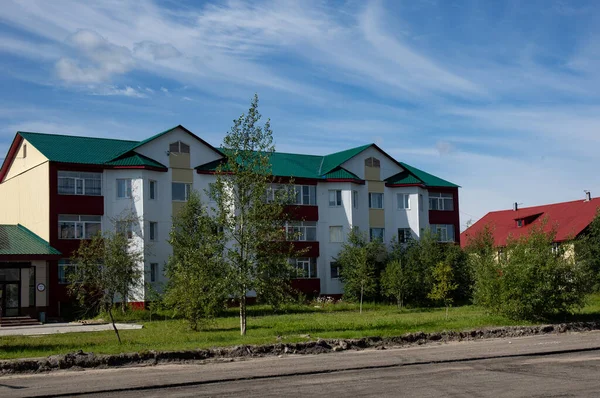 Remont Drogi Centrum Miasta Noyabrsk Yamal — Zdjęcie stockowe