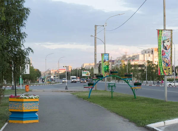 Hermosas Vistas Los Edificios Centro Ciudad Kokshetau República Kazajstán Verano —  Fotos de Stock