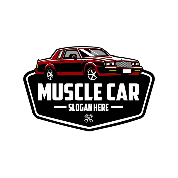 Amerikaanse Spier Auto Embleem Badge Logo Vector Geïsoleerd — Stockfoto