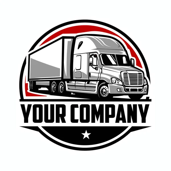 Semi Truck Logo Trucking Company Logo Premium Logo Vector Isolated — Stock Vector