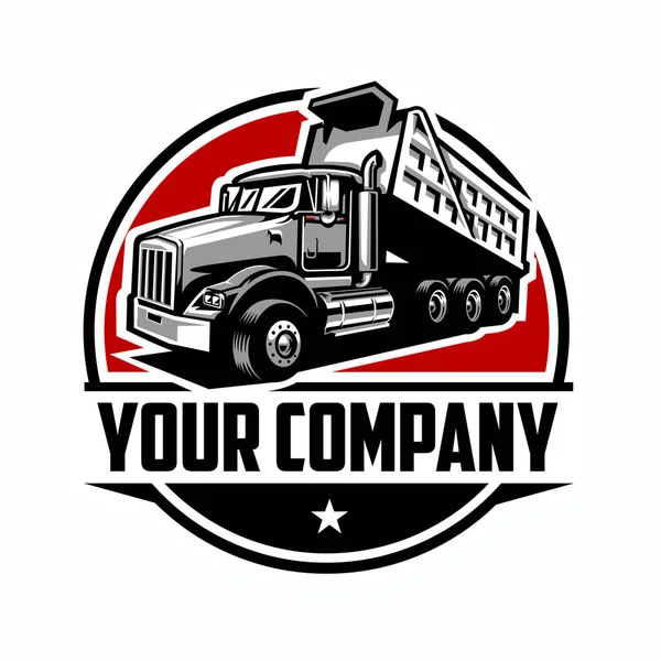 Dump Truck Company Logo Premium Logo Vector Isolated Best Trucking — Stockvektor