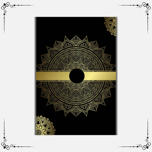 Mandala Mit Floralem Ornamentmuster Vector Mandala Entspannungsmuster Einzigartiges Design Mit — Stockvektor