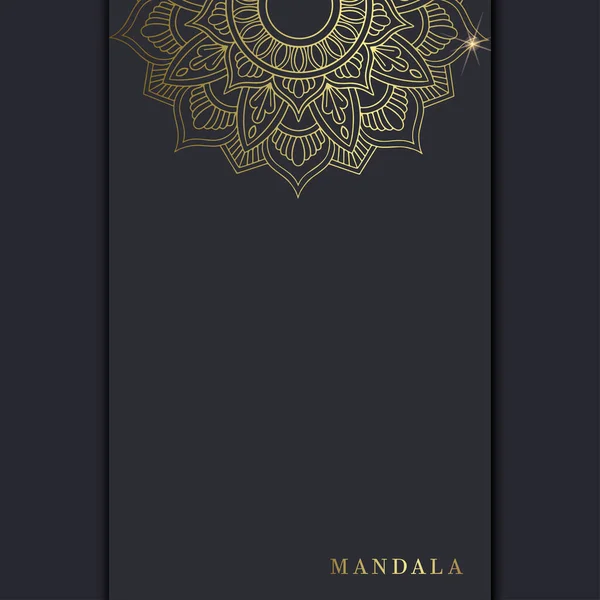 Luxo Mandala Ouro Ornamentado Fundo Para Convite Casamento Capa Livro —  Vetores de Stock