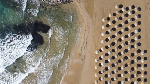 İnsansız hava aracının beton plajı.