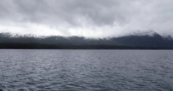 Vista Panorámica Mano Las Laderas Del Volcán Osorno Camino Peulla — Vídeo de stock