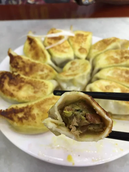 Meat Vegetable Dumpling Dish — Fotografia de Stock