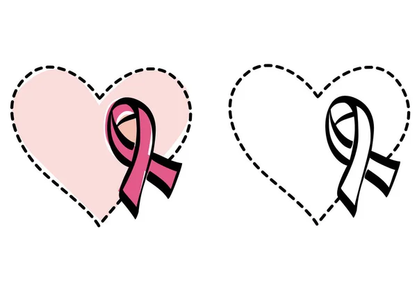 Cancer Prevention Heart Icon — Stockový vektor