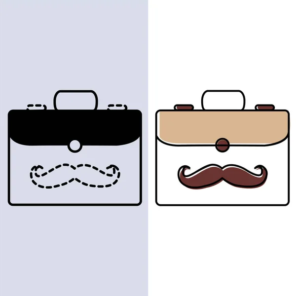 Icon Briefcase Suitcase Man Dad — Vector de stock