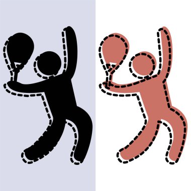 Tenis oynayan ikon kişi